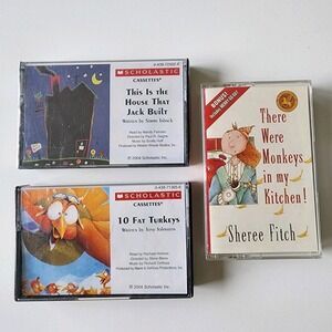 Scholastic Cassette Tape Stories House Jack Built Fat‎ Turkeys Monkeys Kitchen